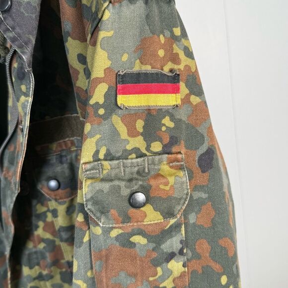 Vintage (1994) Hooded German Bundeswehr Flecktarn Camo Field Jacket Unisex XL - Picture 8 of 15